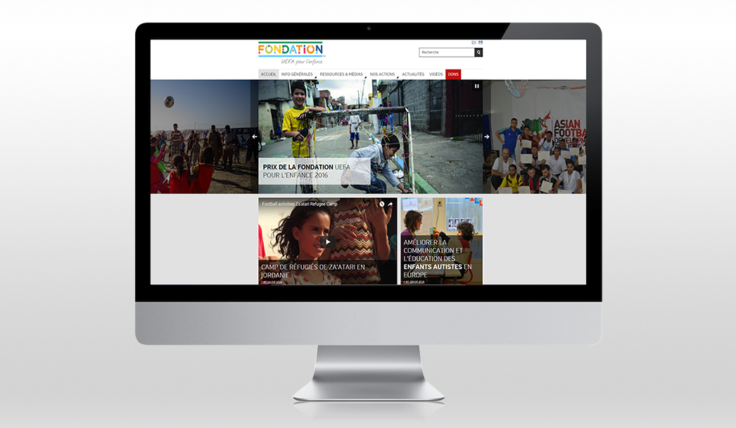 Amélioration du site UEFA Fondation pour l’Enfance